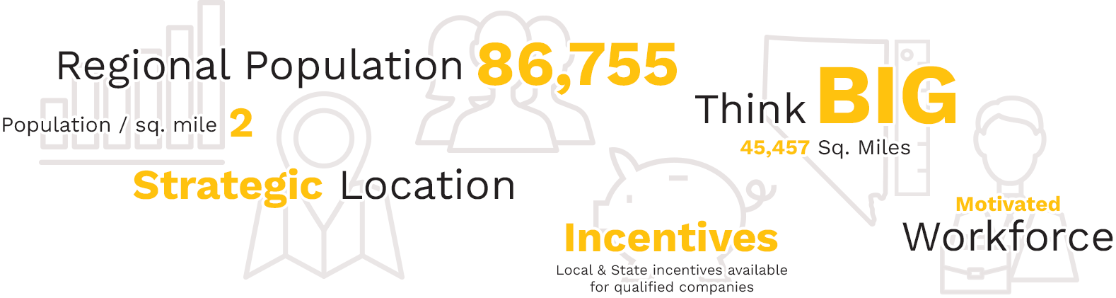 Northeastern Nevada population, location, finances and workforce infographic